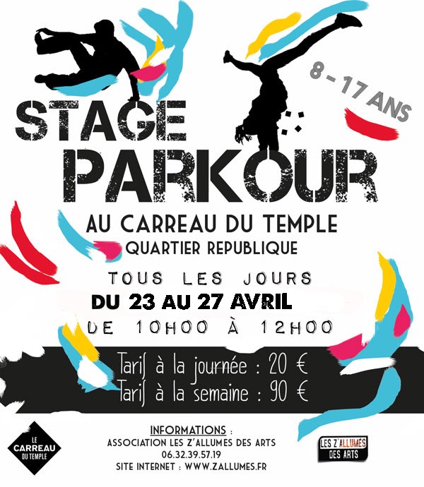 STAGE PARKOUR DU 23 AU 27 AVRIL